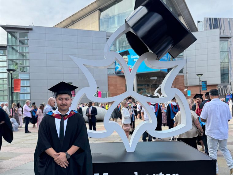 Mehmet Yağız Tokel at Manchester Metropolitan University graduation
